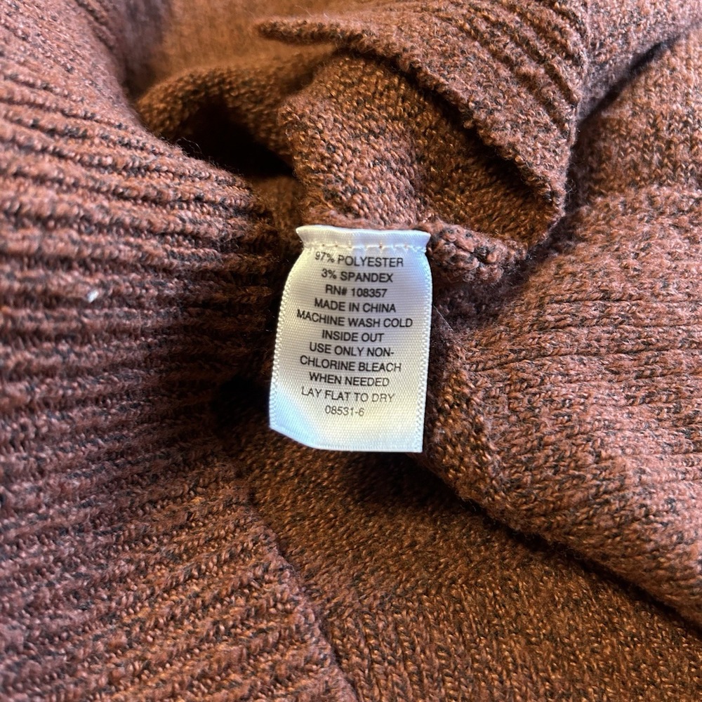 A.N.A‎ A New Approach Women's V Neck Sweater Rust Burnt Orange Size Large - Picture 7 of 7